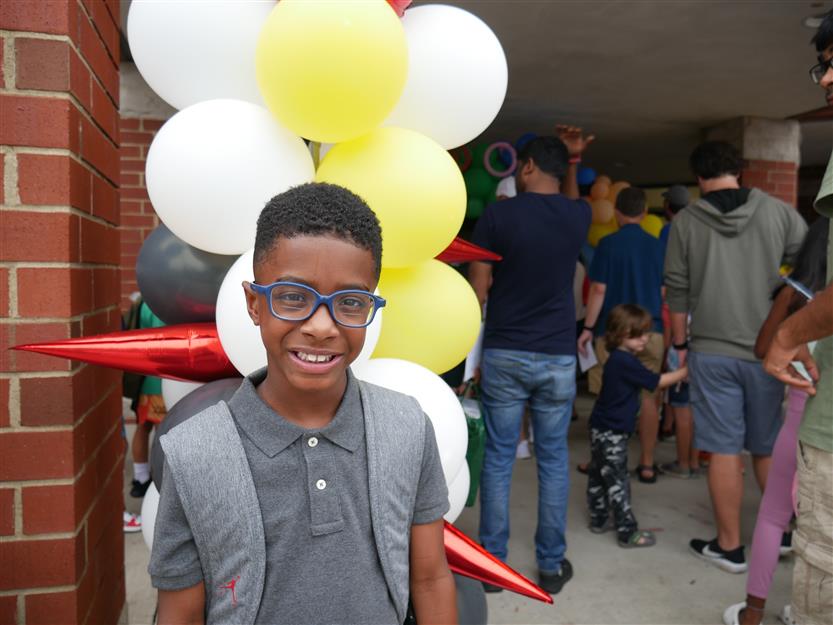 People smile on the first day of school